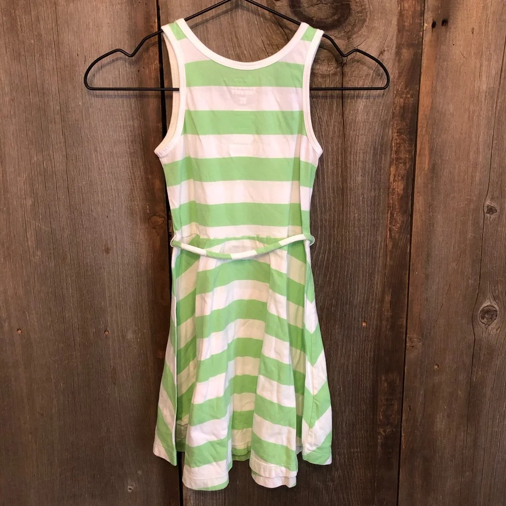 Old Navy Green Striped Skater Swing Dress Size Small 6 7